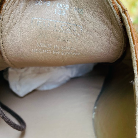 Zara Man Wingtip Oxford Brown Leather Casual Shoes Men’s Size 43 (US 9) - Picture 5 of 9